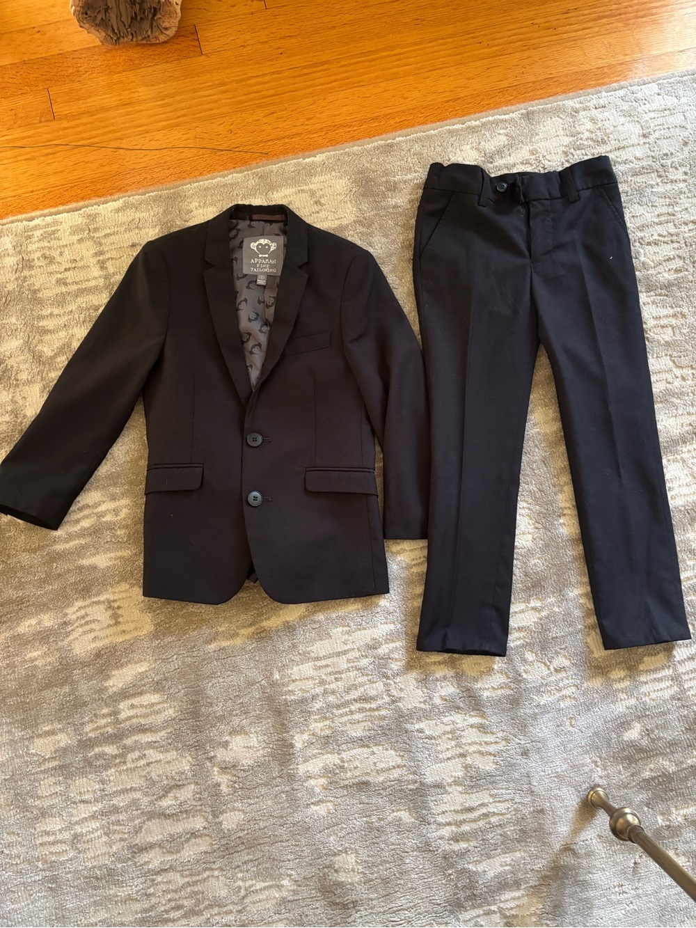 Appaman Boys Black Two-Piece Suit Set - Jacket & Pants